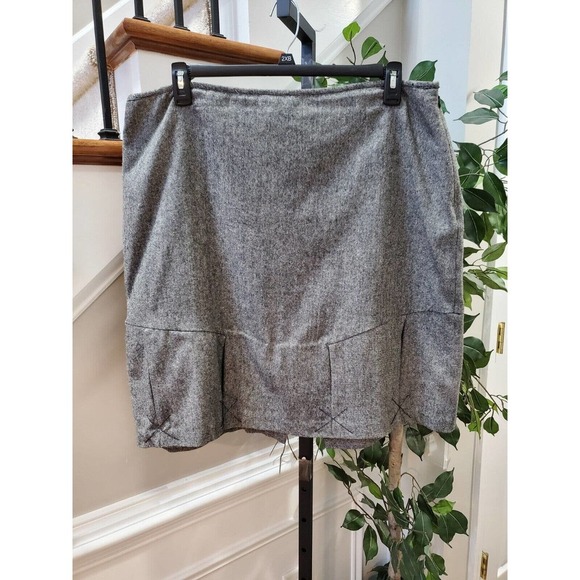 George Women's Solid Gray Polyester & Wool A-Line Casual Skirts Size 18W - Picture 10 of 10